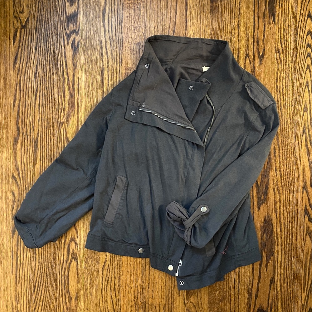 J. Crew Black Cropped Moto Jacket